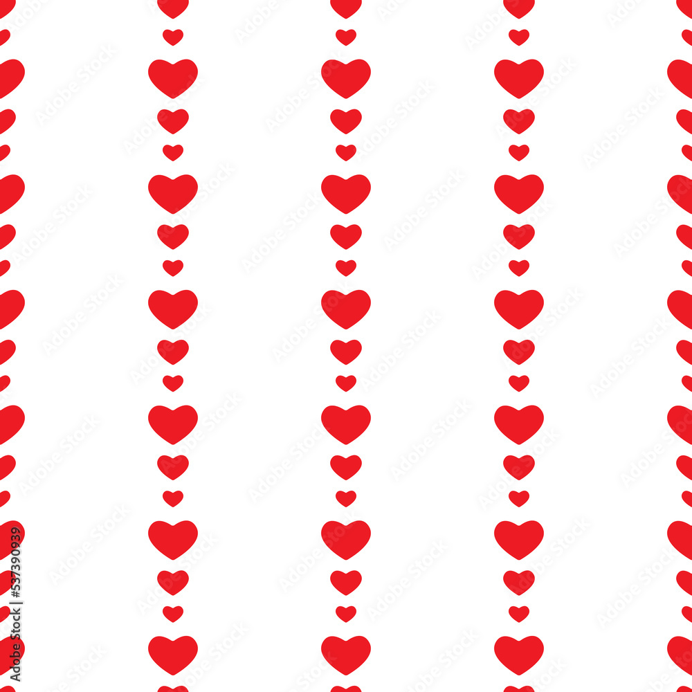 Obraz premium Seamless pattern with red hearts. Valentine love ornament. Casino gambling, poker background. Alice in wonderland ornament. Fantasy wallpaper.