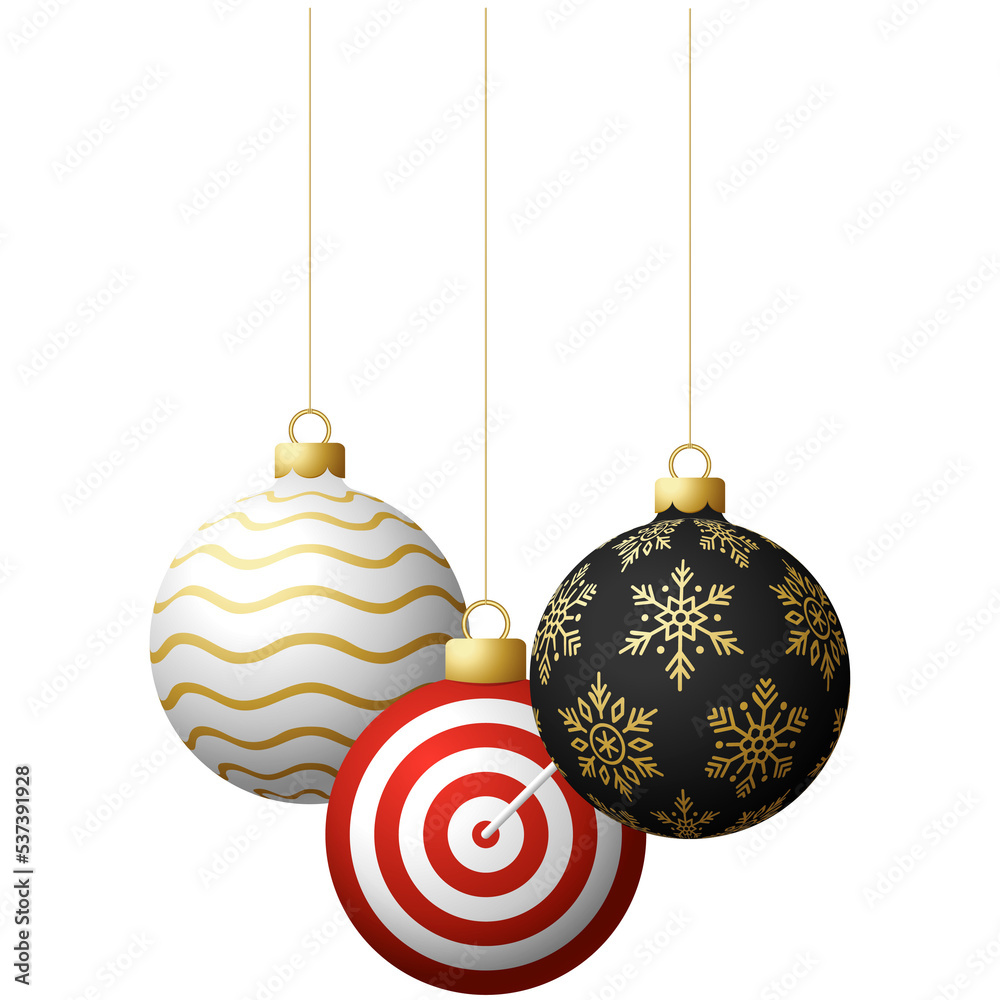 target arrow christmas bauble isolated graphic