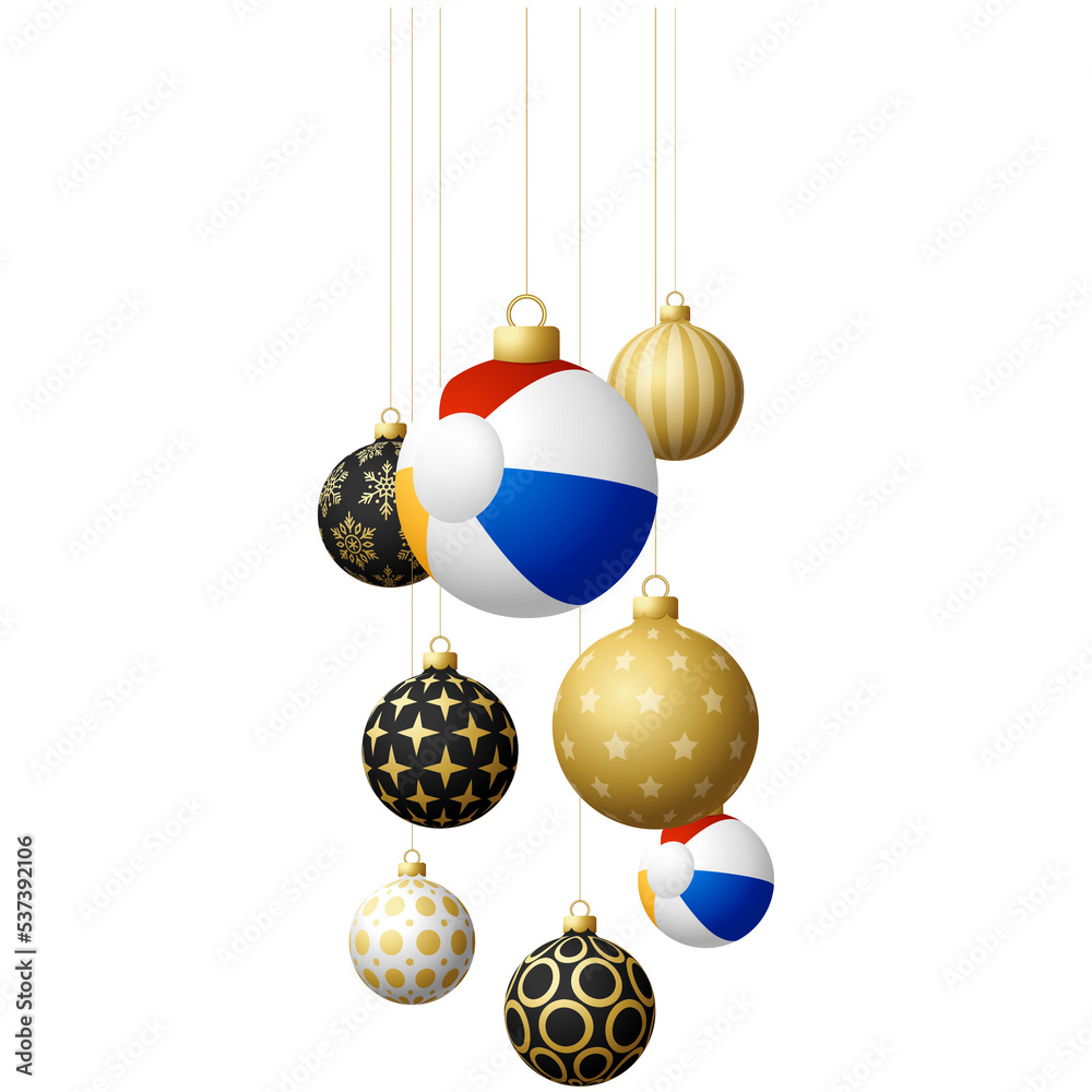 beach ball christmas bauble