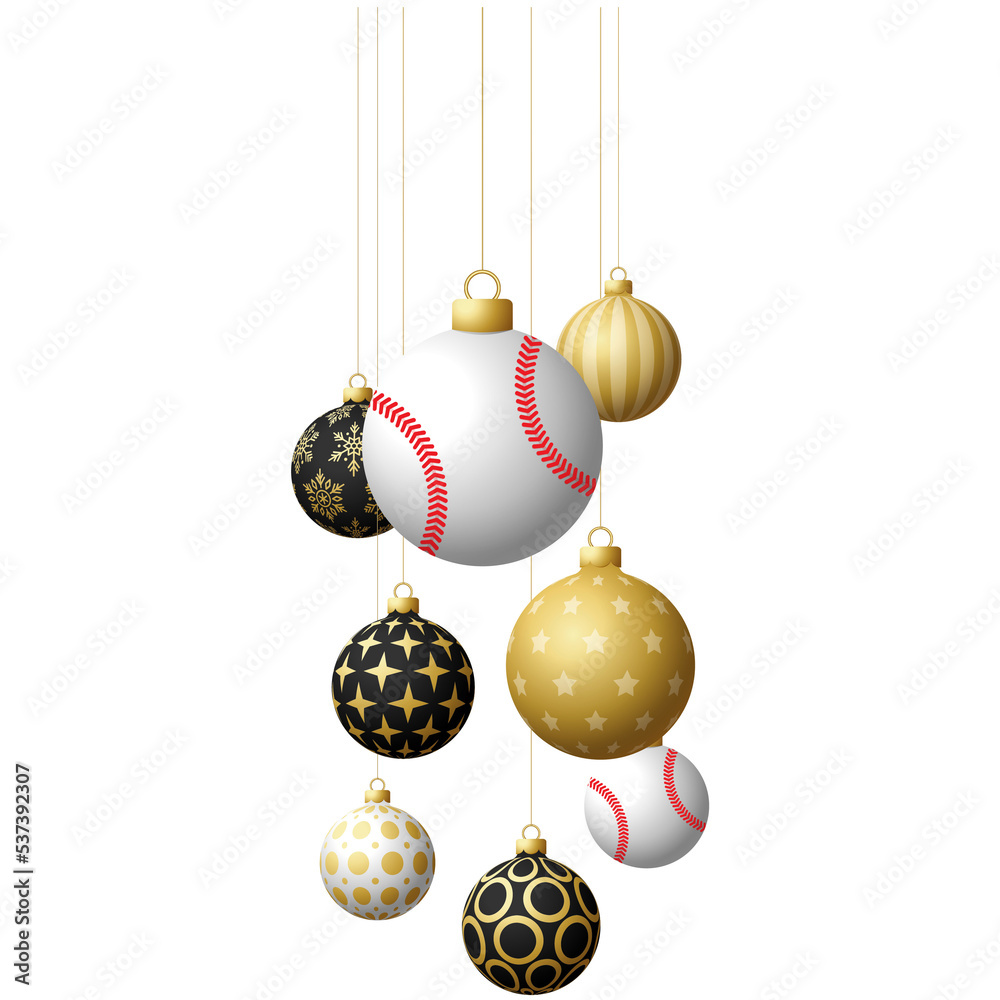 baseball sport christmas ball bauble isolated baseball sport christmas ball bauble isolated