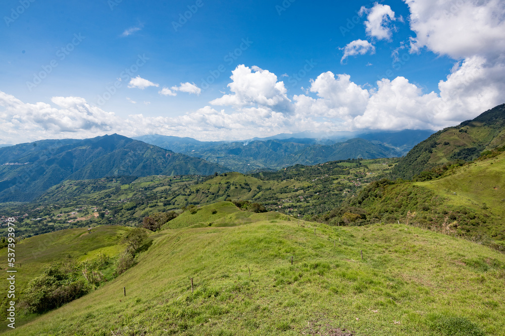 Landscape with blue sky and the beautiful mountains of Venecia, Antioquia, Colombia. Landscape with blue sky and the beautiful mountains of Venecia, Antioquia, Colombia.