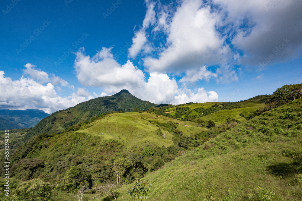 Landscape with blue sky and the beautiful mountains of Venecia, Antioquia, Colombia. Landscape with blue sky and the beautiful mountains of Venecia, Antioquia, Colombia.