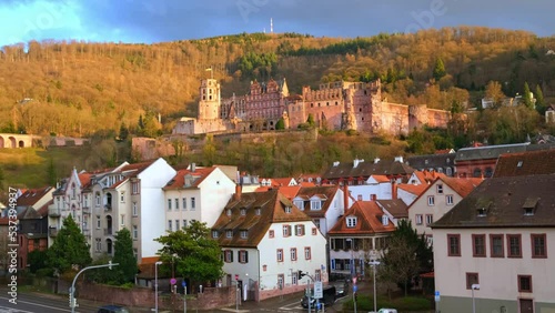 Heidelberg castle at sunset