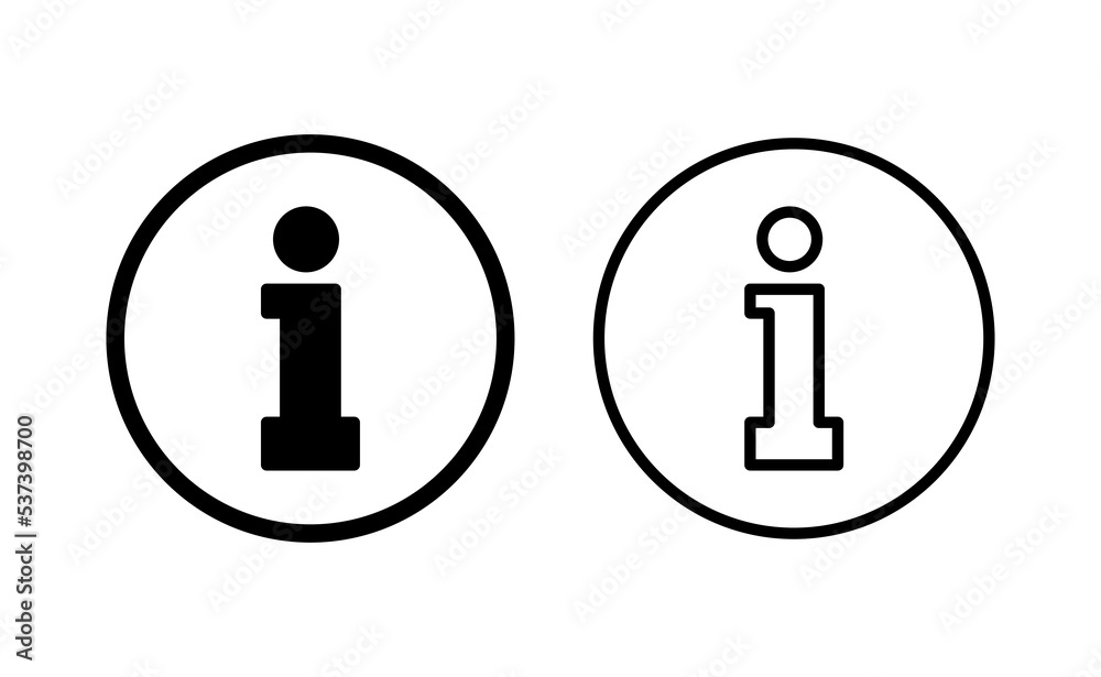 Info sign icon vector for web and mobile app. about us sign and symbol. Faq icon Info sign icon vector for web and mobile app. about us sign and symbol. Faq icon