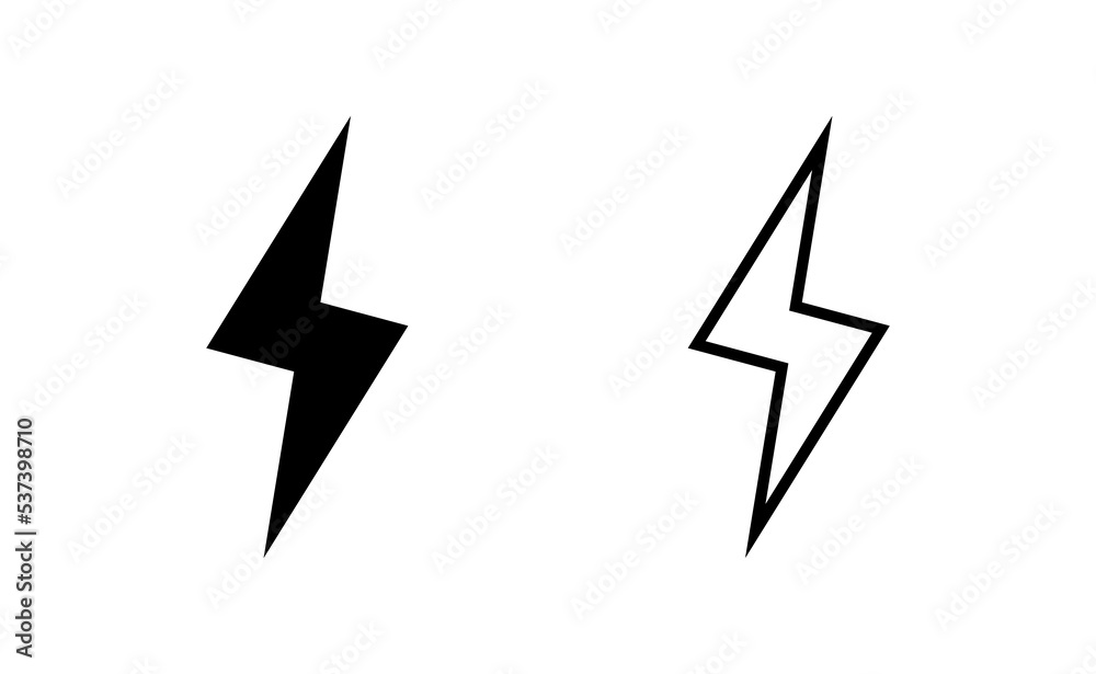 Lightning icon vector for web and mobile app. electric sign and symbol. power icon. energy sign Lightning icon vector for web and mobile app. electric sign and symbol. power icon. energy sign