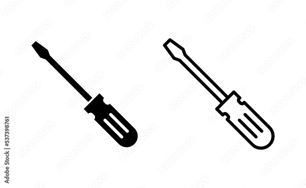 Screwdriver icon vector for web and mobile app. tools sign and symbol Screwdriver icon vector for web and mobile app. tools sign and symbol