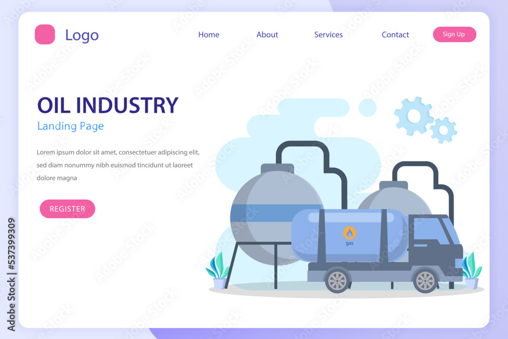 Oil industry and petroleum industry flat style vector Oil industry and petroleum industry flat style vector