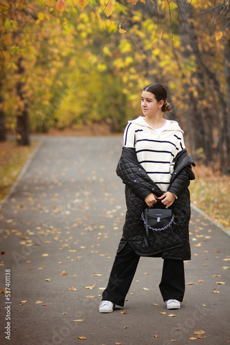 person walking in the park