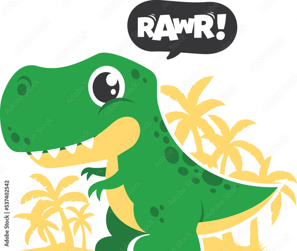 Naklejka premium Dinosaur Illustration Design