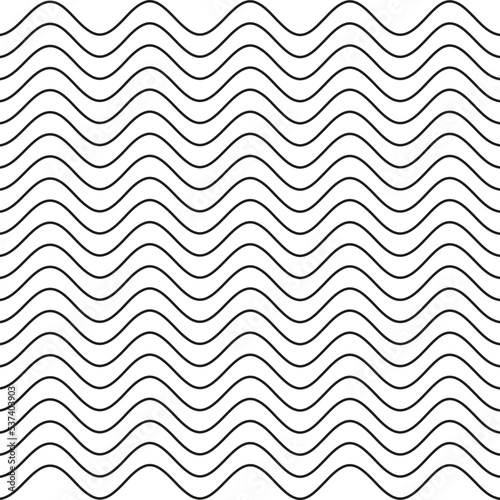 Wave pattern seamless abstract background summer black and white