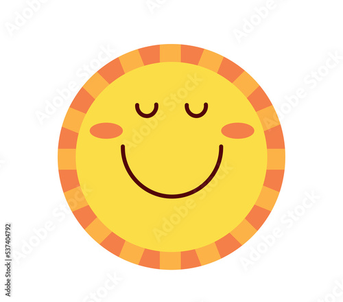 Happy sun icon