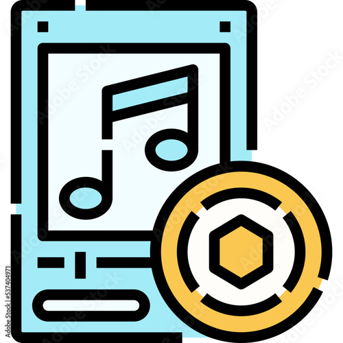 Music icon symbol element