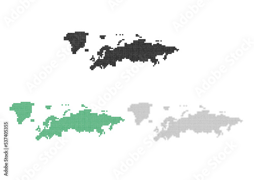 ヨーロッパ（ビットマップ）3色セット