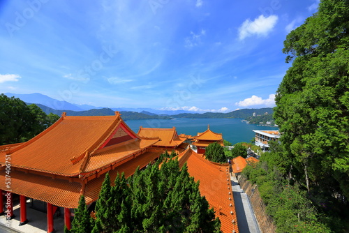 Wenwu Temple located at Sun Moon Lake National Scenic Area, Yuchi Township, Nantou County, Taiwan photo