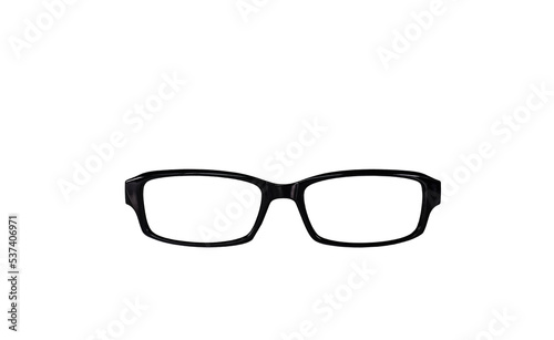 Black reading vision eyeglasses isolated cutout