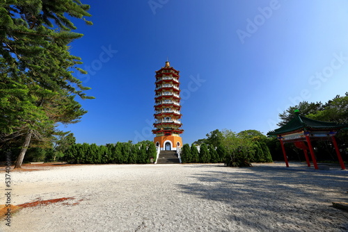 Ci en Pagoda at Sun Moon Lake National Scenic Area, Yuchi Township, Nantou County, Taiwan photo