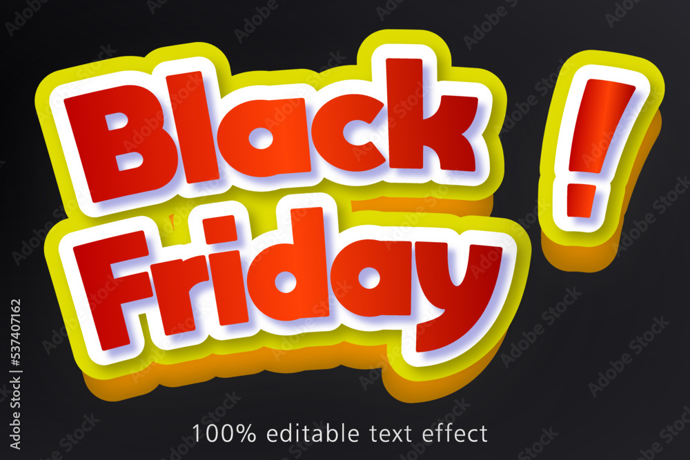 Black Friday Editable Text Effect