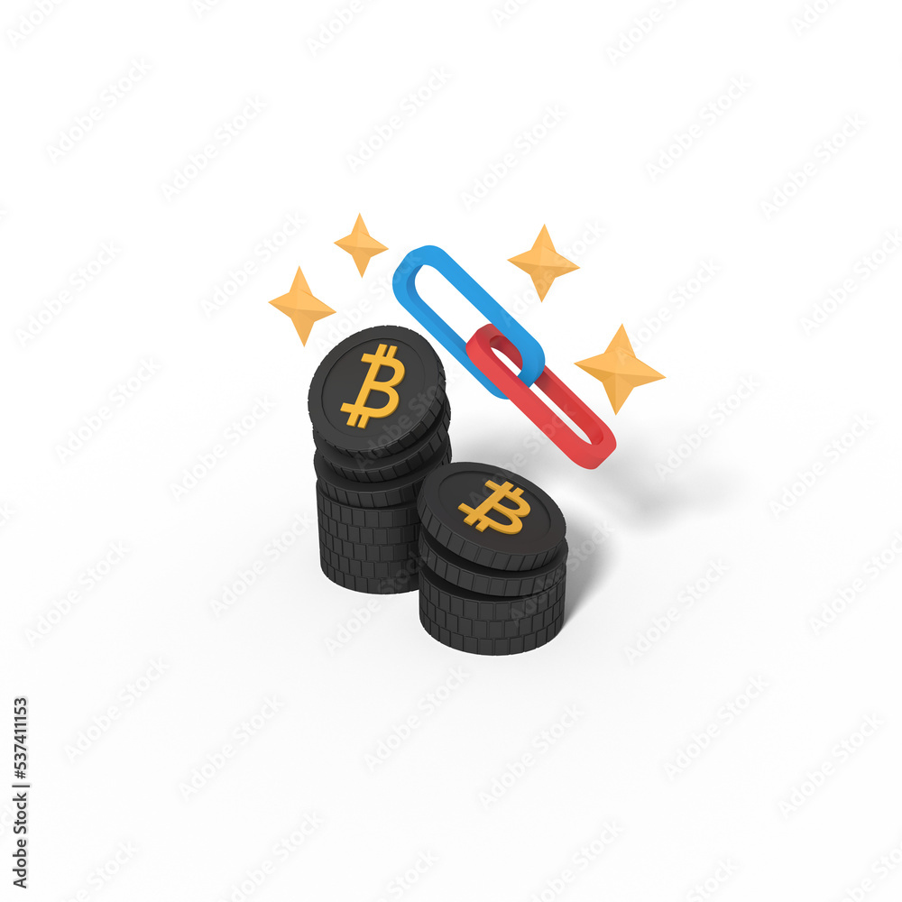 3d illustration of hyperlink bitcoin website 3d illustration of hyperlink bitcoin website