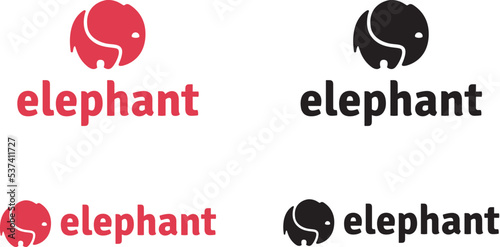 Εκτύπωση καμβά Elephant logo template