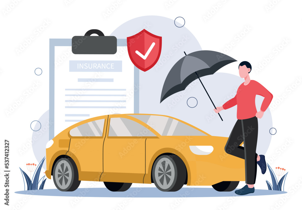 Naklejka premium Auto insurance concept