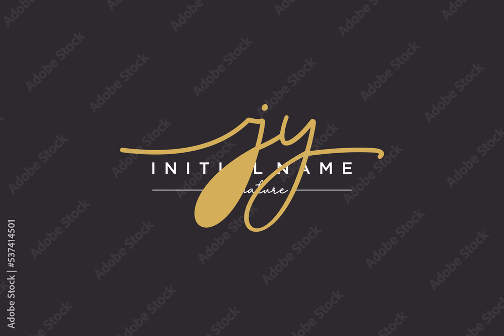 Initial JY signature logo template vector. Hand drawn Calligraphy lettering Vector illustration. Initial JY signature logo template vector. Hand drawn Calligraphy lettering Vector illustration.