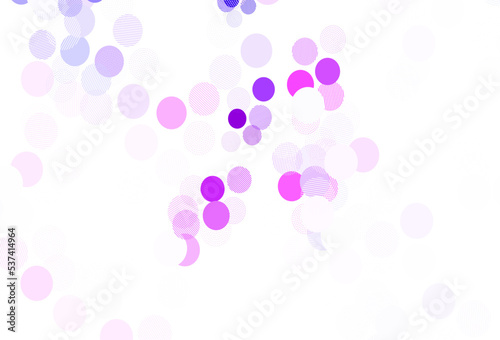 Light Pink, Blue vector texture with disks.