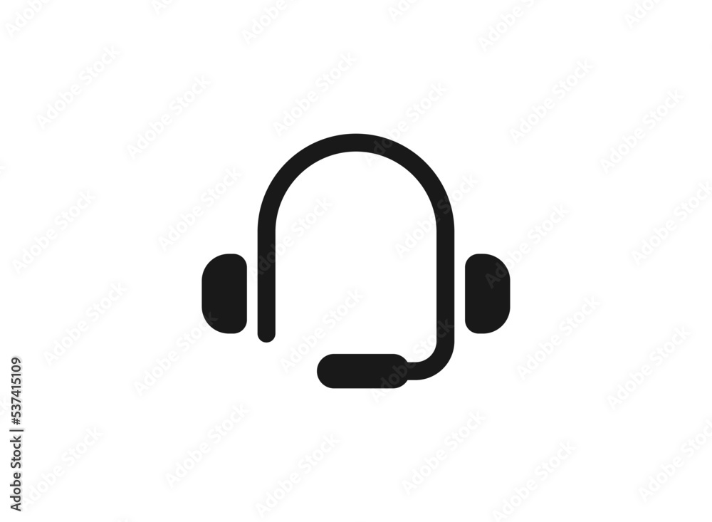 Headphone icon symbol in flat style. Vector illustration. Headphone icon symbol in flat style. Vector illustration.