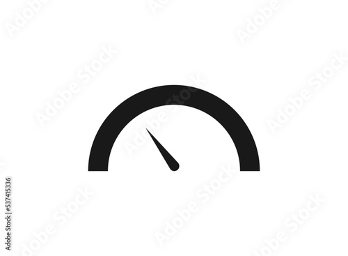 The tachometer, speedometer and indicator icon. Speed sign logo.