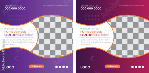 Corporate Business Social Media Post Layout Design template. Slides abstract Unique Editable modern Social Media banner Template.