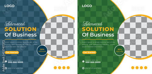 Suitable background Set of Editable minimal square banner and web internet ads with Vector Templates. Corporate Business Social Media Post Layout Design template. 