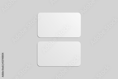 rounded business card mockup rop view