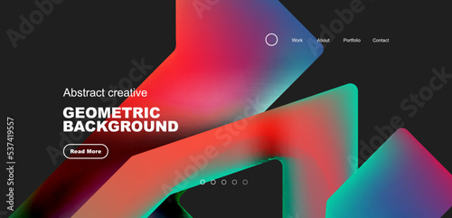 Fluid triangles minimal abstract background. Techno or business concept, pattern for wallpaper, banner, background, landing page