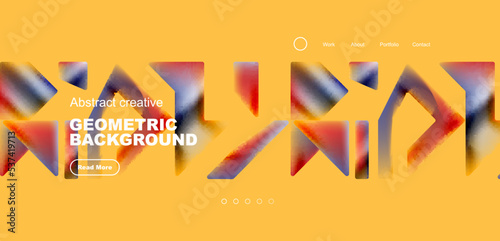 Fluid triangles minimal abstract background. Techno or business concept, pattern for wallpaper, banner, background, landing page