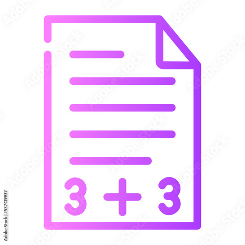 homework gradient icon