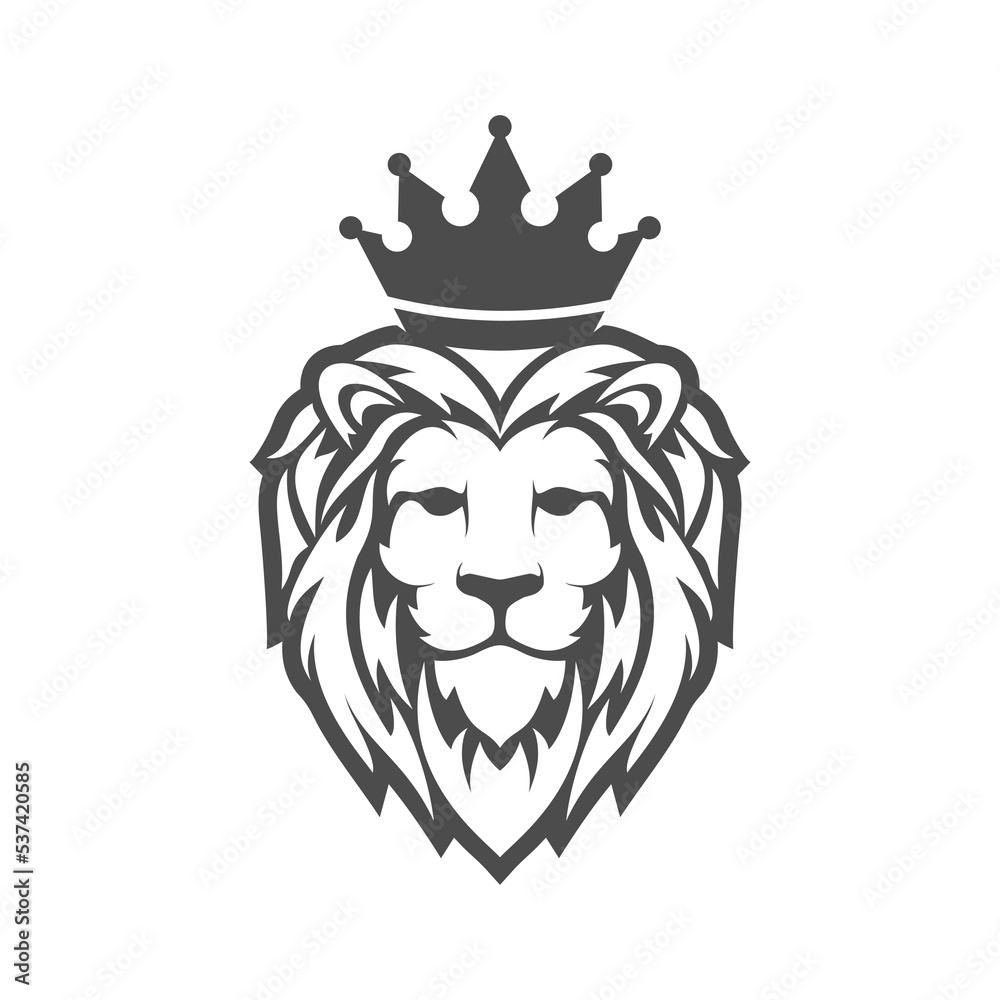 King Lion head logo icon vector illustration King Lion head logo icon vector illustration
