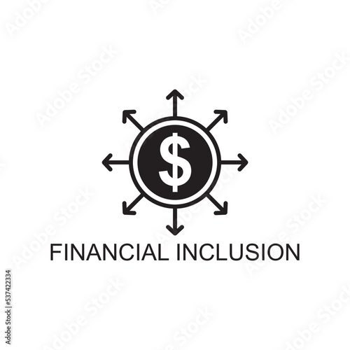 financial inclusion icon , business icon