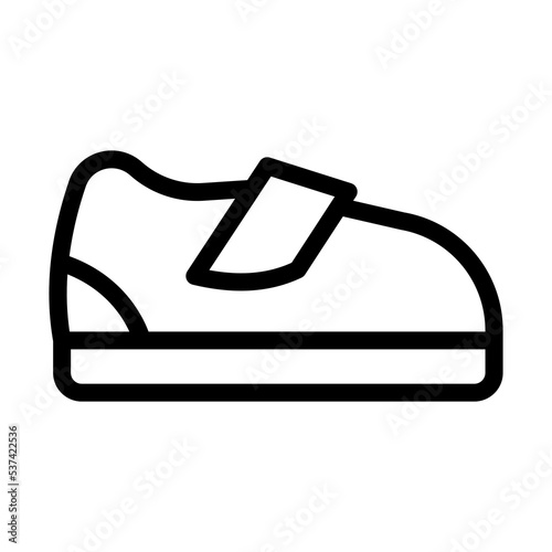 baby shoe line icon illustration vector graphic
