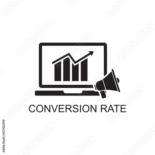 conversion rate icon , marketing icon