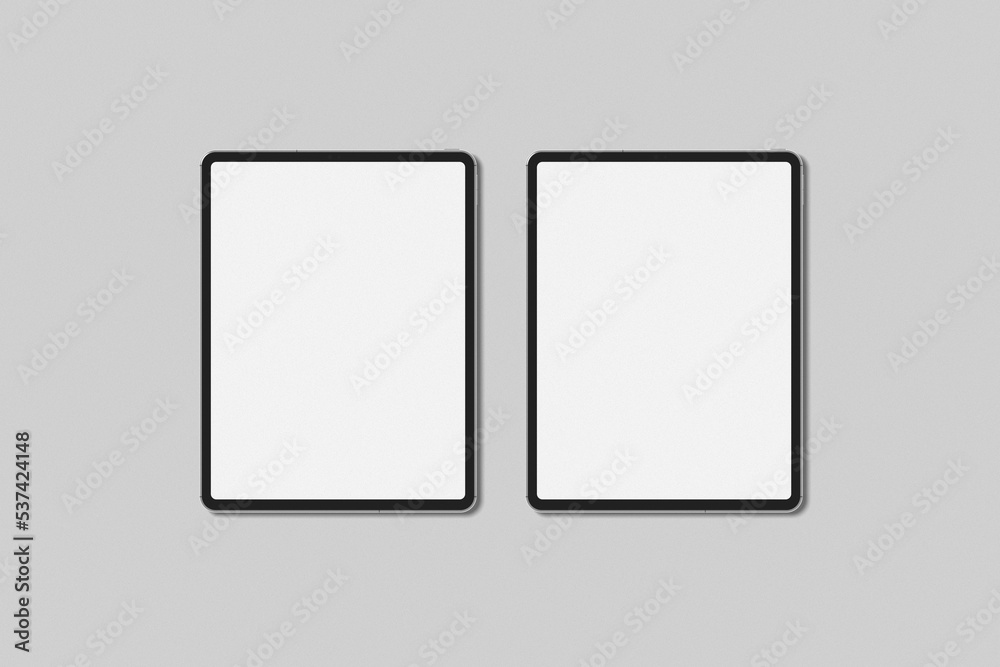 Tablet mockup on the minimal background. Modern tablet display mockup scene. Tablet with empty screen. Tablet mockup on the minimal background. Modern tablet display mockup scene. Tablet with empty screen.