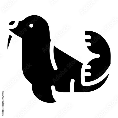 walrus glyph icon