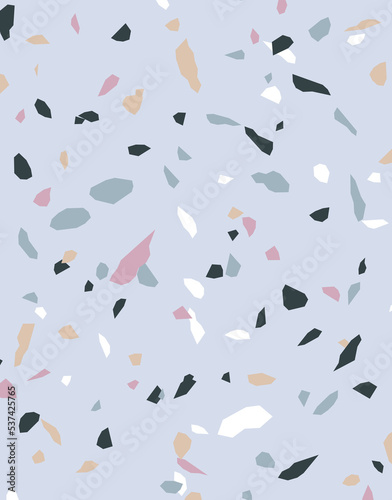 テラゾ背景。美しい大理石の背景パターン。石の欠片が混ざった人工大理石