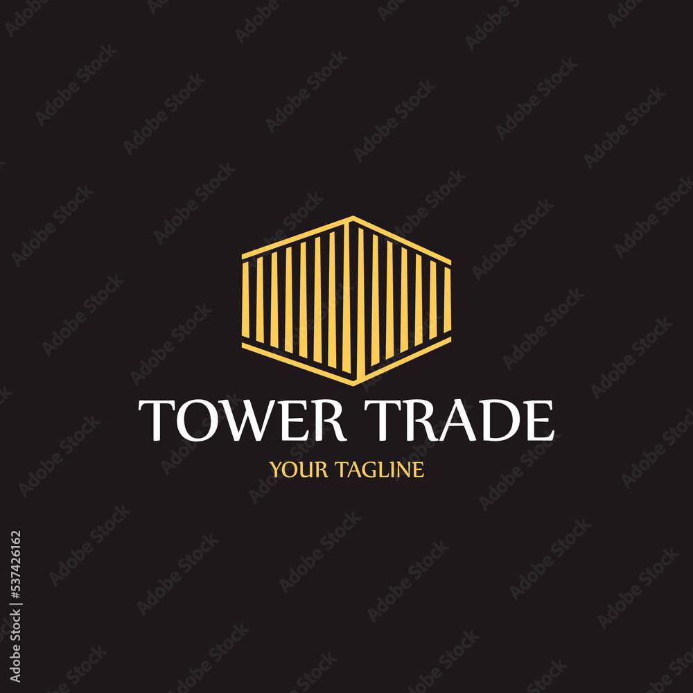 llustration monogram tower abstract design llustration monogram tower abstract design