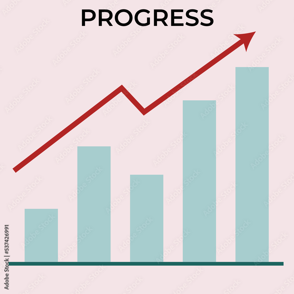 This vector file consist a bar chart. You can use it as business development and business growth bar chart. This graph shows several steps of business growth. Progress of business can be analyzed. This vector file consist a bar chart. You can use it as business development and business growth bar chart. This graph shows several steps of business growth. Progress of business can be analyzed.
