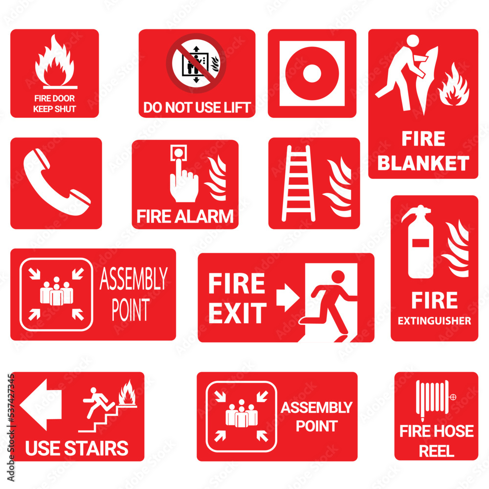 This Image Is For Common Fire Safety Icons There Are Fire Door Keep this-image-is-for-common-fire-safety-icons-there-are-fire-door-keep