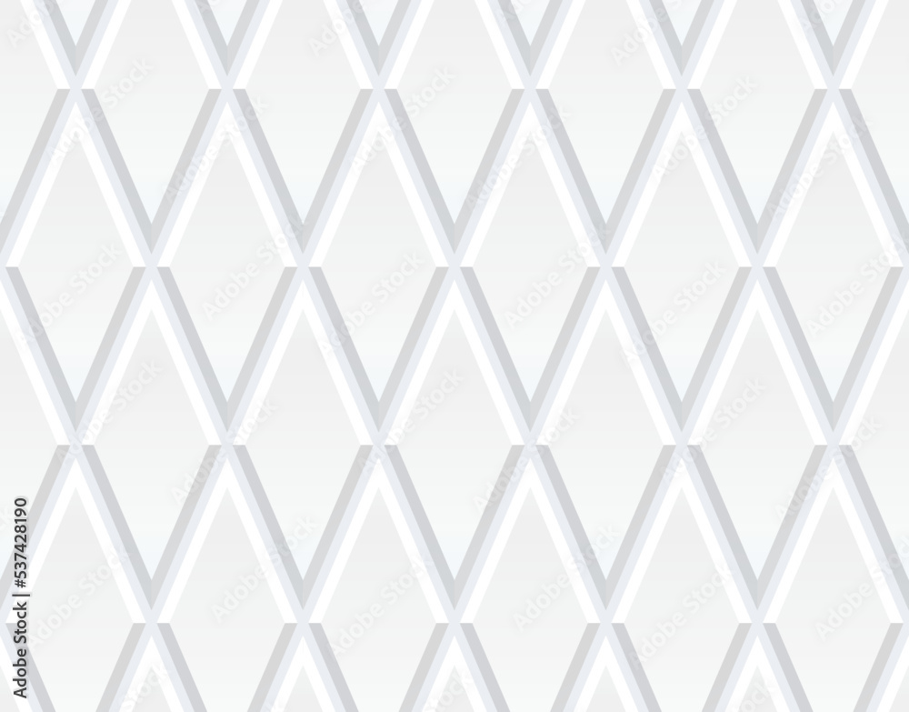 Seamless 3d white diamond tile background texture eps10 vector Stock