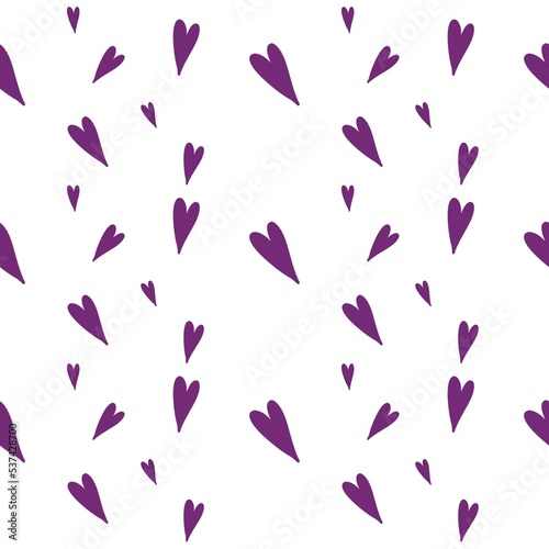 Purple Heart seamless pattern 