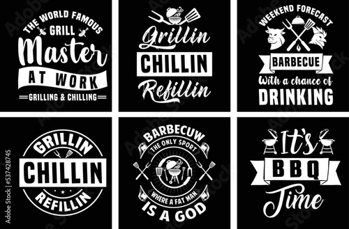 Barbeque T shirt design bundle. Barbeque Vector Graphics. Barbeque Grill Typography. BBQ SVG Bundle © Amazinart