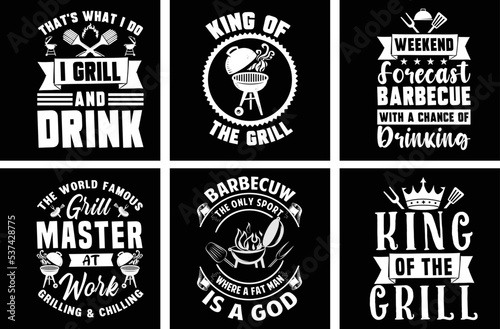 Barbeque T shirt design bundle. Barbeque Vector Graphics. Barbeque Grill Typography. BBQ SVG Bundle