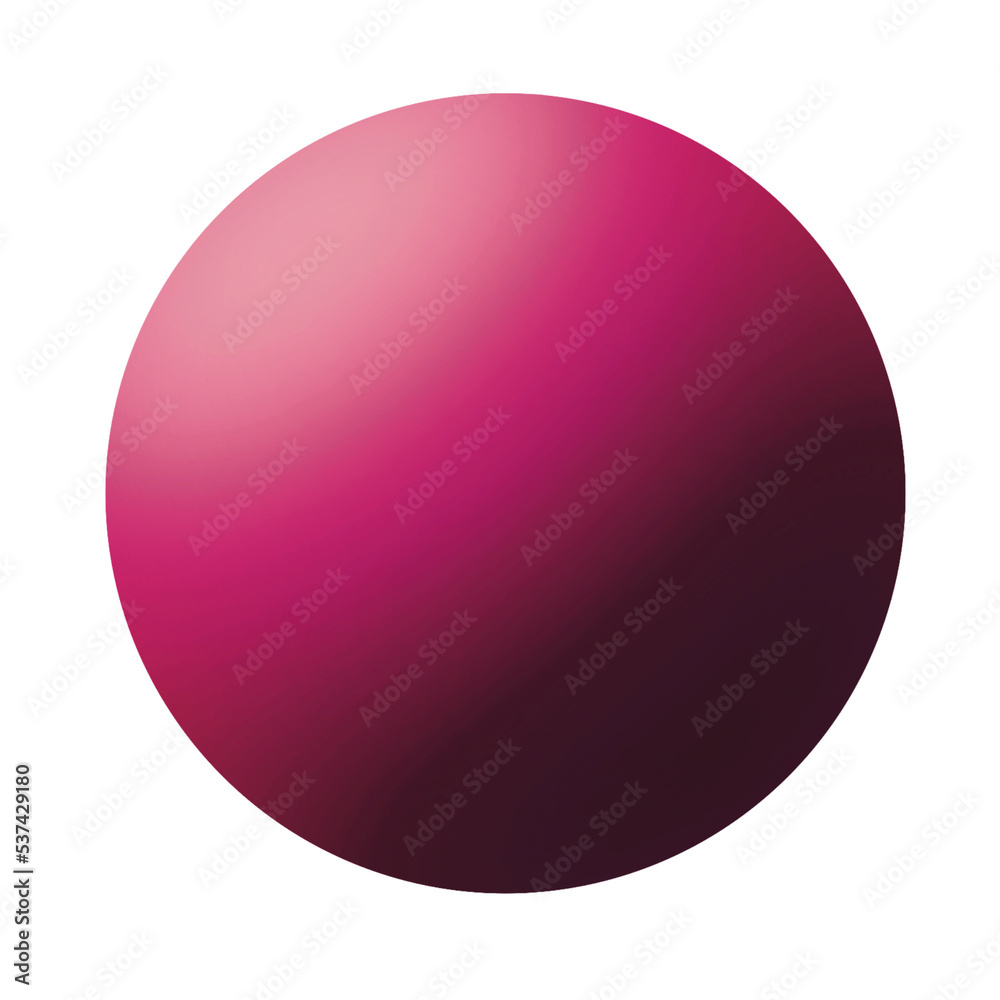 pink sphere isolated on white