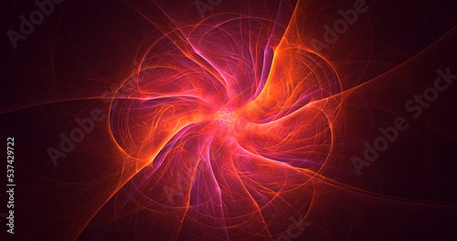 3D rendering abstract multicolor fractal light background